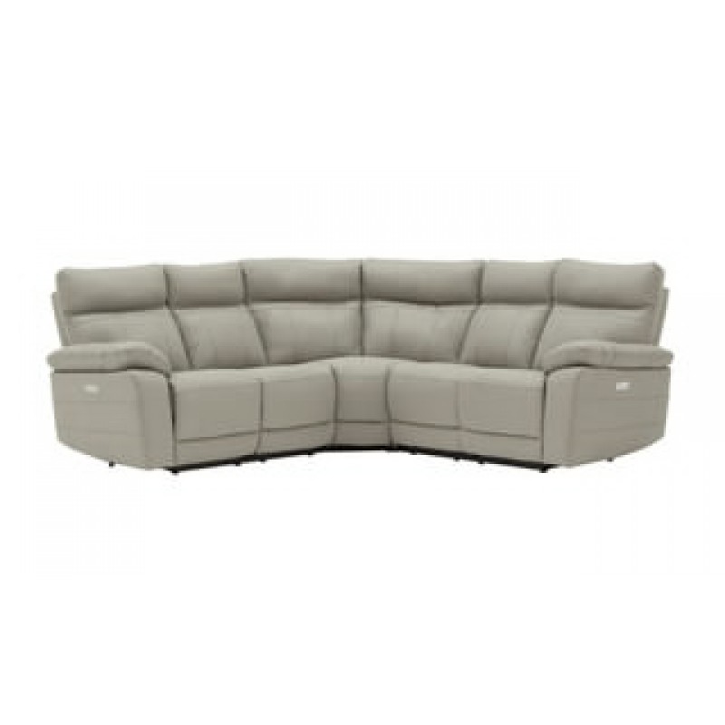 VL Positano Corner Group Electric Reclining - Light Grey 